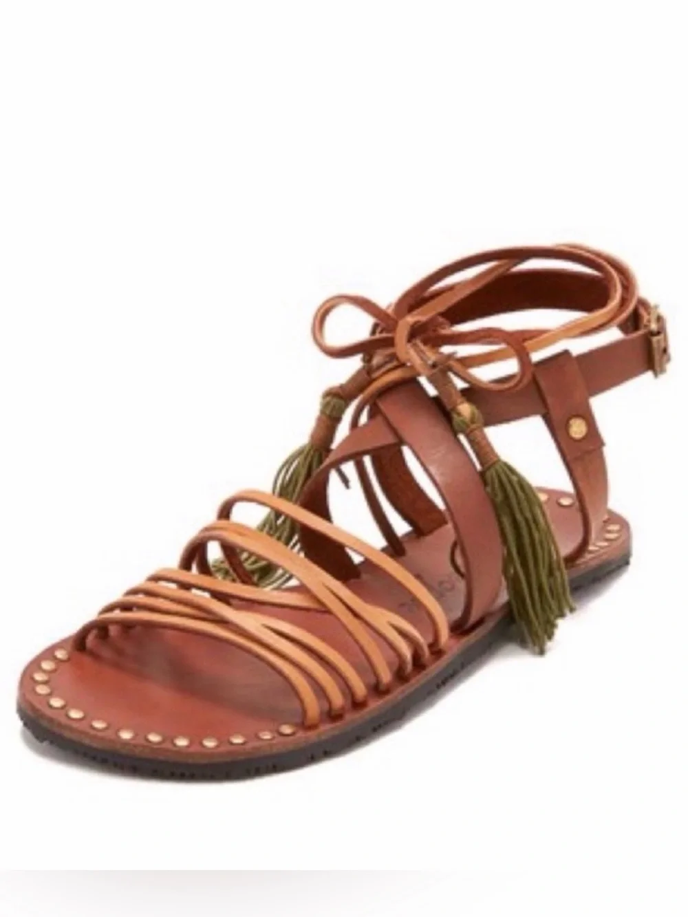 Free People Willow Gladiator Lace-up Sandal in tan